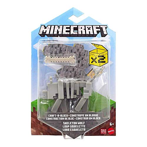Mattel Minecraft Craft-A-Block Assortment Figures, Authentic Pixelated Video-Game Characters, Action Toy to Create, Explore and Survive, Collectible Gift for Fans Age 6 Years and Older