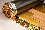 Wood & Laminate Underlays - Floor Leveling & Damp Proof Membrane Properties - 2mm 3mm and 5mm Thickness - Heat Insulation & Sound Proofing (5mm DPM Gold (1m x 7.5m))