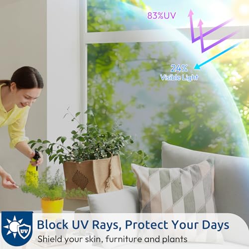 image for rabbitgoo Window Privacy Film One Way Window Tint for Home, Removable 