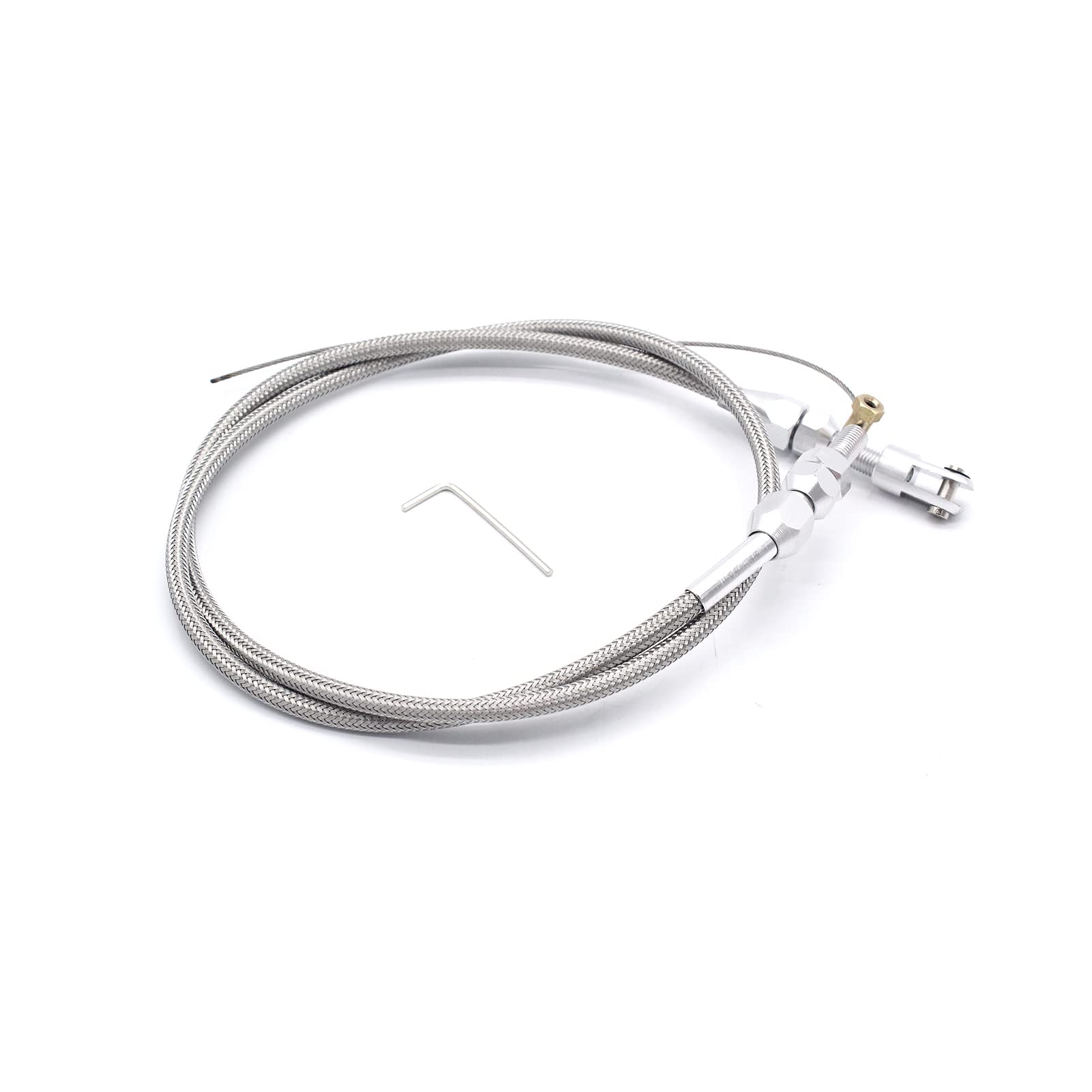 GONEER LS Engine Throttle Gas Cable 36 Inch Stainless Steel Braided Replacement for LS1 4.8 5.3 5.7 6.0