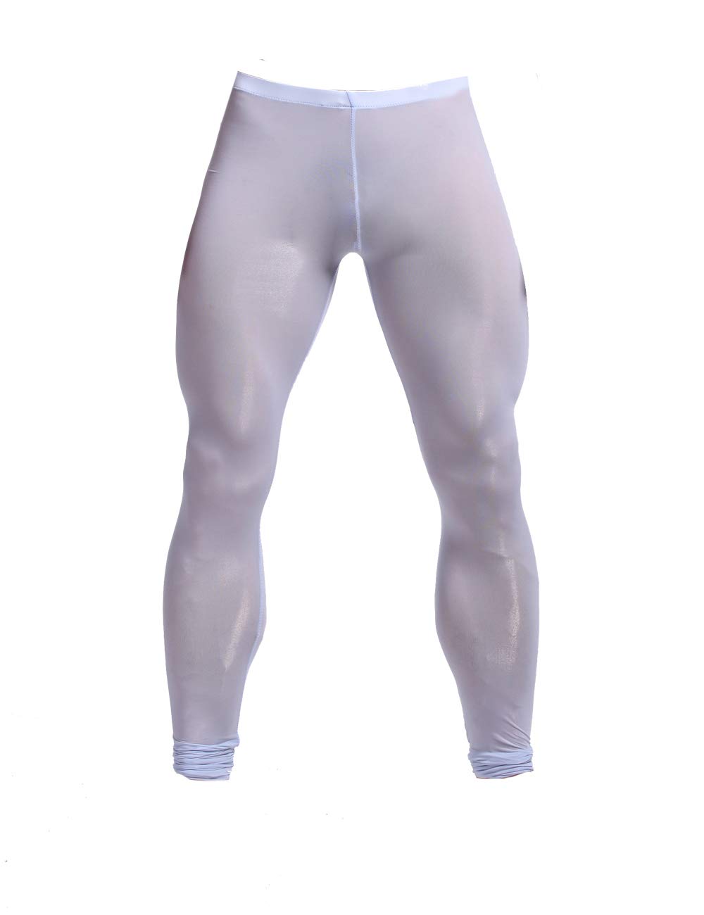 K-Men Mens Light Blue Skin Tights Compression Base Layer Running Leggings Pant M