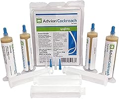 advion 383920 4 Tubes and 4 Plungers Cockroach German Roach Pest Control Inse, Brown