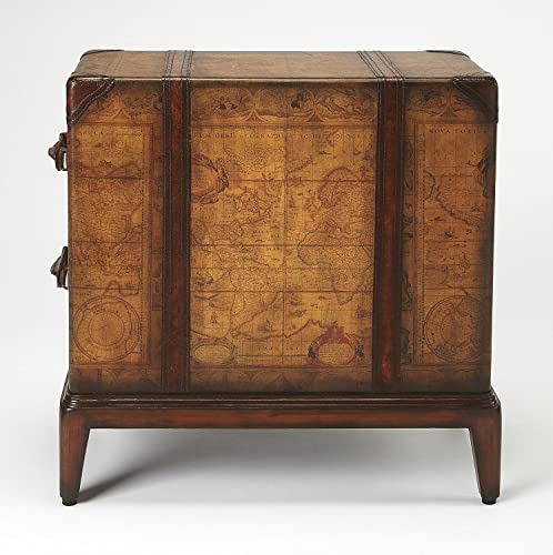 Butler Columbus Old World Map Chairside Table #TOP3