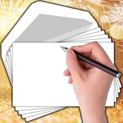 Set of 5 Glossy Red Happy New Year Cards + 5 White Envelopes Size 14 x 9 cm - Image 4