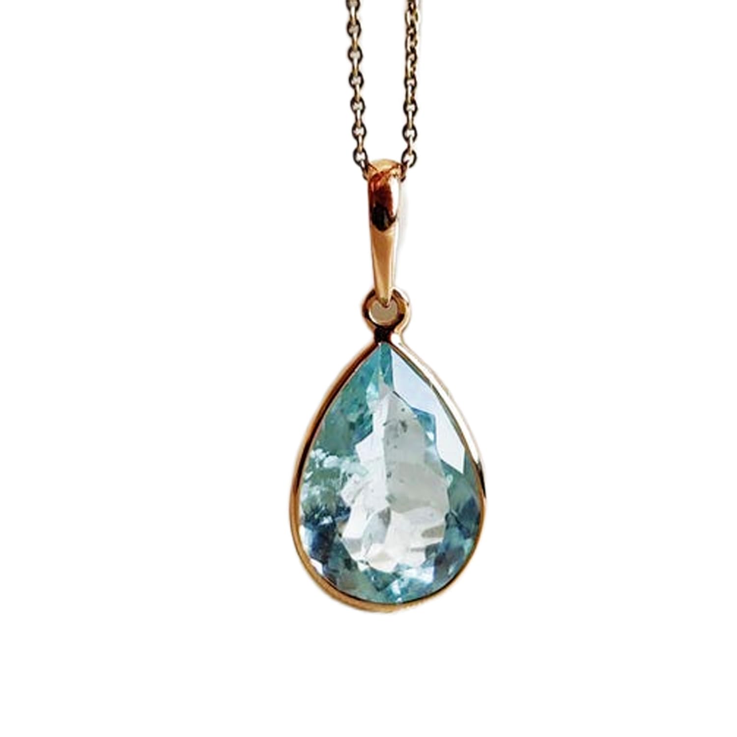 Sérénité et chakra de la gorge avec le collier aigue-marine verte - 5