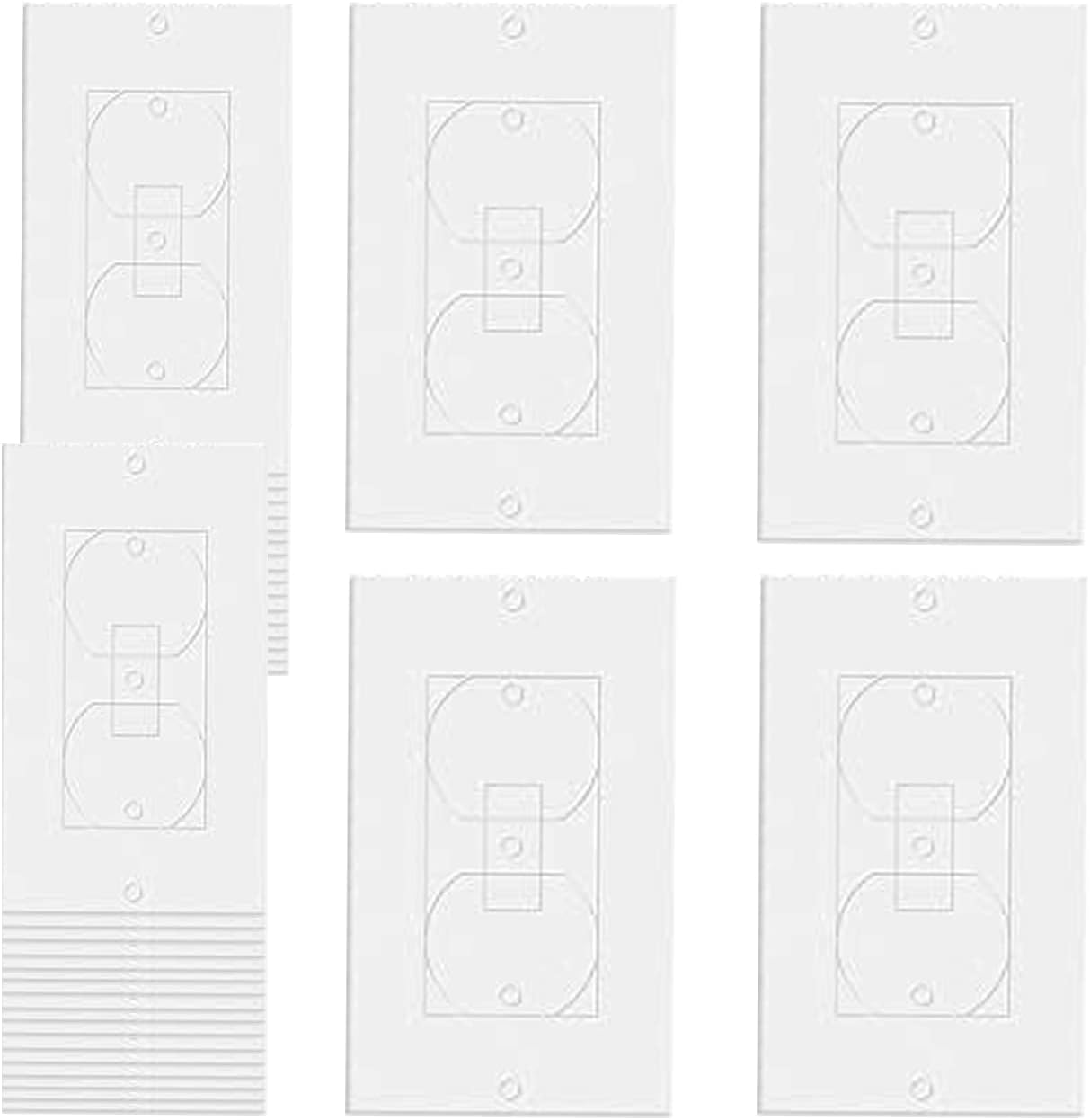 30pcs Wall Plate Insulation Gaskets, Wall Gasket Replacement Outlet