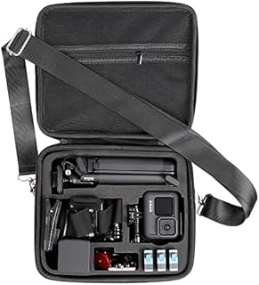 Hard Case for GoPro Hero 11/10/9/8/7/2018/6/5 Blcak/4 Silvery Action Camera, Accessories Carrying Storage Shoulder Bag with Strap