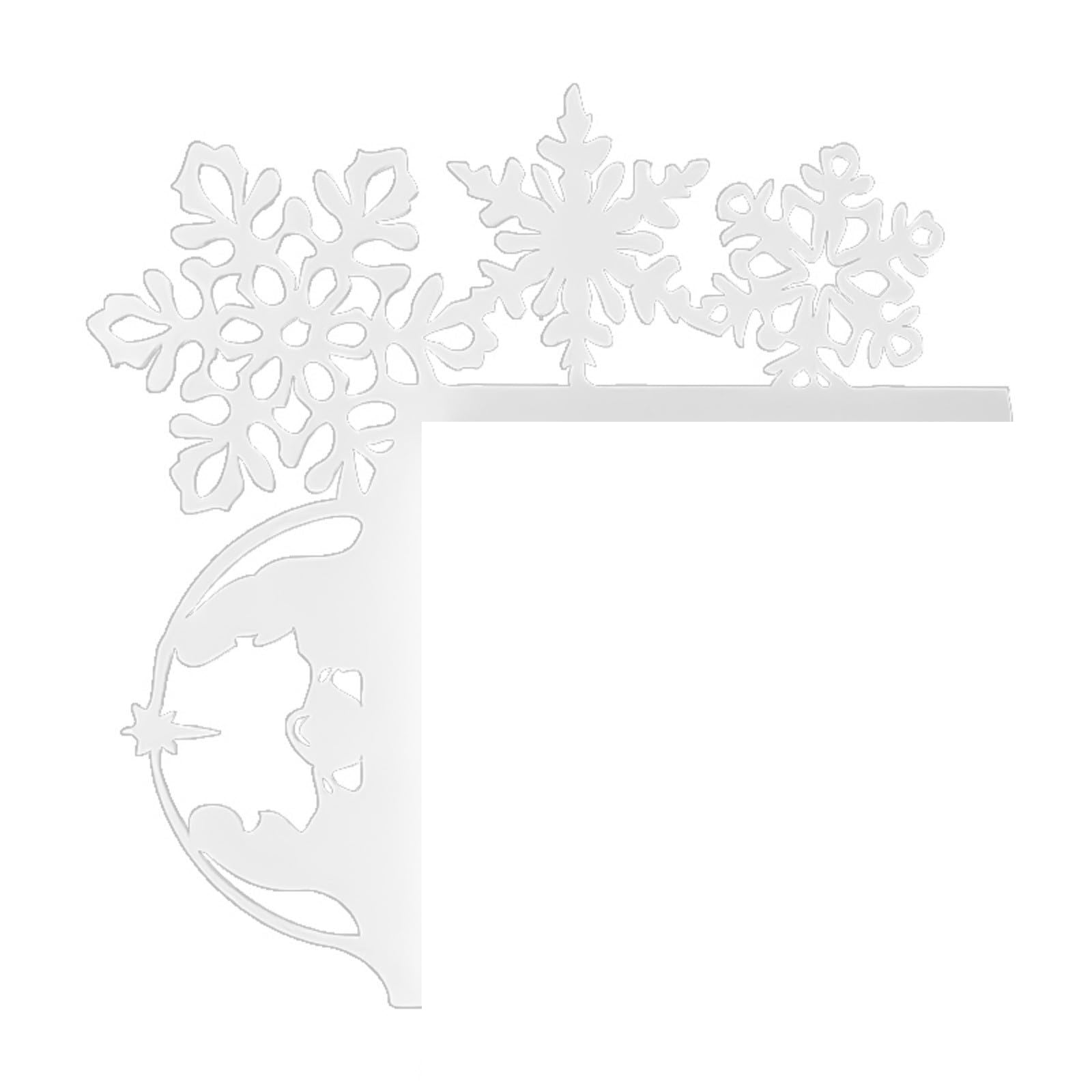 Jazuaiao Snow Flower Ys Christmas Door Frame Decoration With Multiple Designs Door Frame Decoration Christmas Wall Art Upgrades For Holidays Cheer Decors