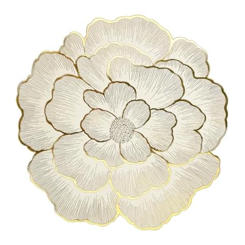 fanquare Gold Floral Placemats Set of 6 Cover