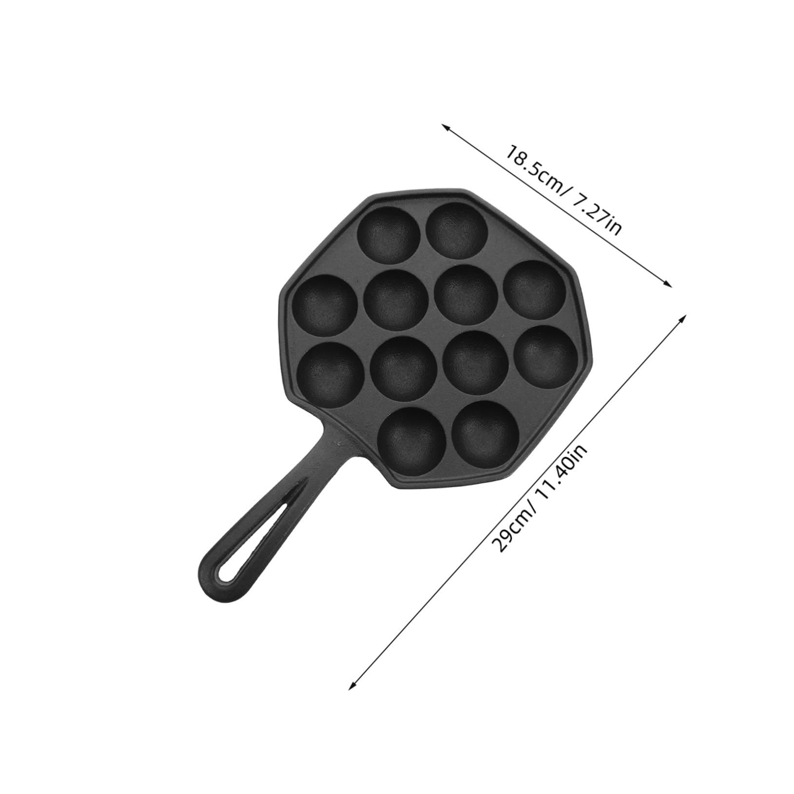 Mikikit Otworowej Patelni Żeliwnej Do Takoyaki Nieprzywierająca Płyta Do Pieczenia i Grillowania Równomierne Nagrzewanie Trwała Konstrukcja i Naleśników Idealna