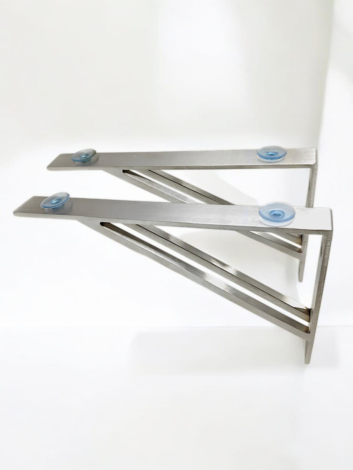 VicTac Heavy Duty 12 inch Solid Stainless Steel Shelf Angle L-Shaped Bracket with Dual Diagonal Braces with Screws for Home Kitchen Office Bathroom Wall Mount SS Brackets 300 x 150 mm — Amazon image 5