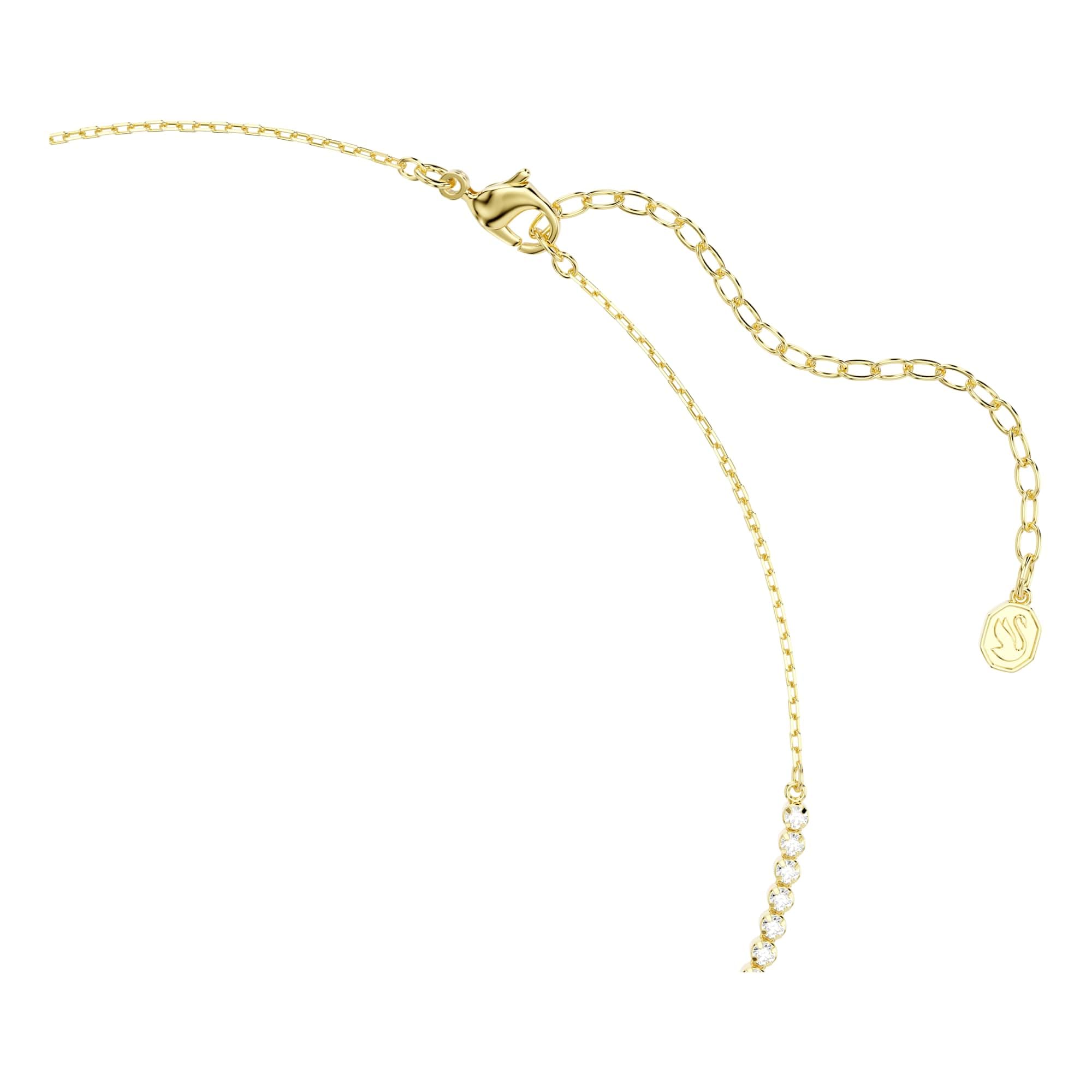 Swarovski Mesmera Collier, Tailles Mixtes, Blanc, Finition Dorée 18 Carats