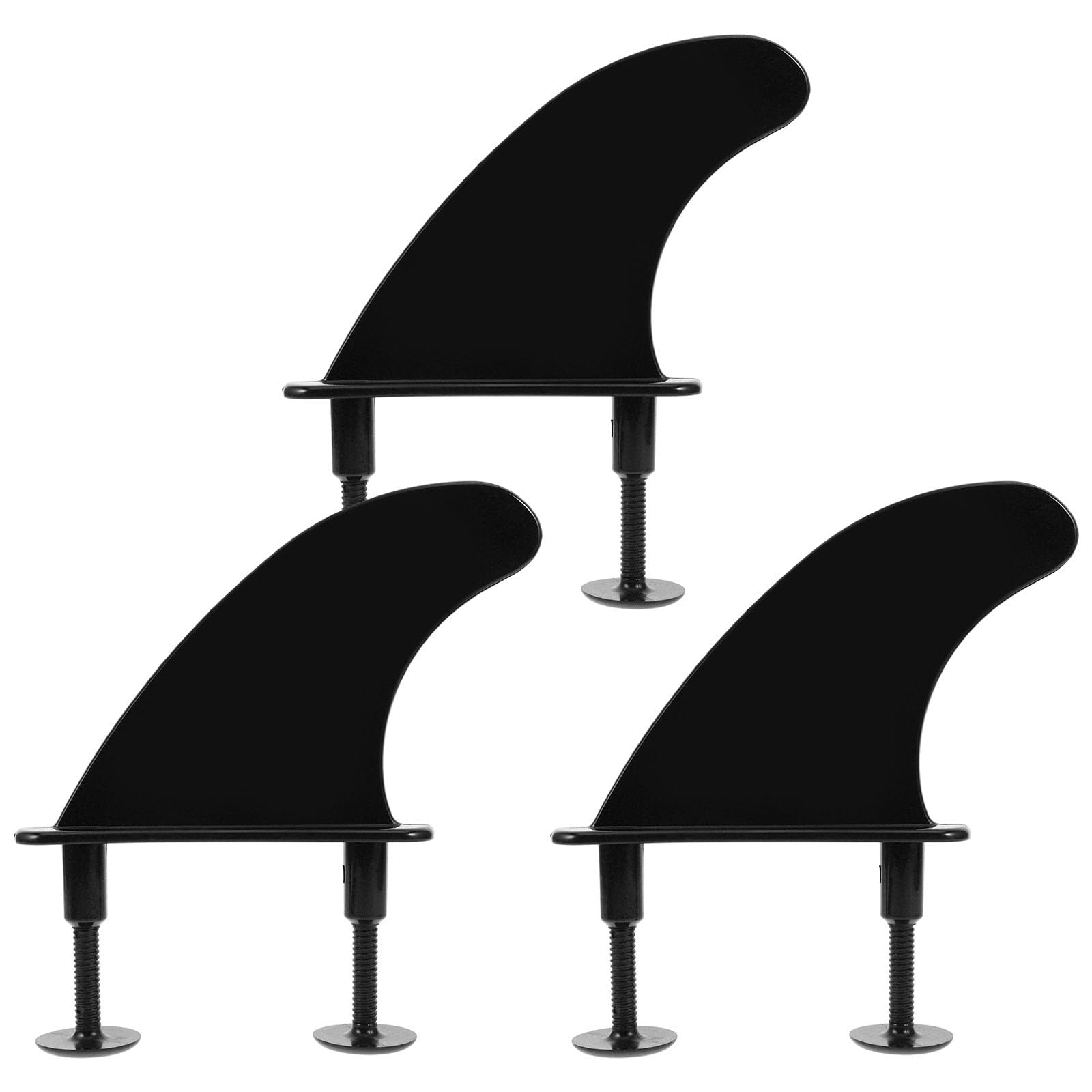 DOITOOL Aleta Desmontable para Tabla de Surf y Kayak, Divisor de Agua Negro de TPU, Quilla Central para Navegación Ágil, Accesorios para Paddle Surf, Adecuado Deportes Acuáticos y Playa