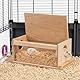 Ferplast Hamsterhaus, Mäuse, Zubehör Hamsterkäfig, Hamsterstreu, 29 x 15,3 x H 12 cm, Arcade Home Holzhaus für Hamster Mäuse