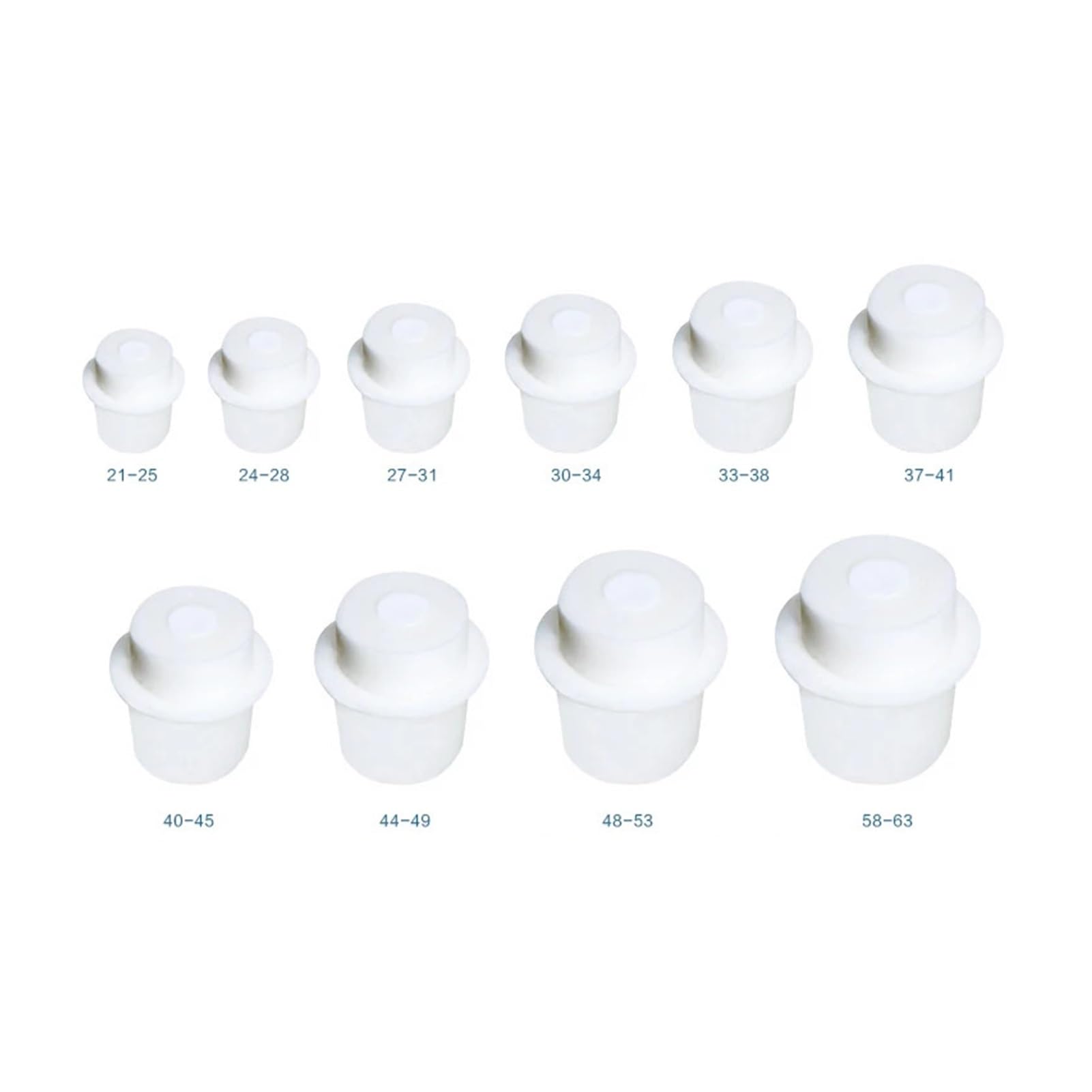 10 unids/Pack matraz cónico tapón de Silicona matraz Erlenmeyer de Vidrio tapón de Botella de Gel de sílice | 37mm 41mm 10pieces