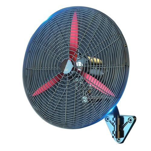 Potente Ventilador De Pared, Circulador De Aire Mural, 22/26 /30 Pulgadas, 3 Velocidades, Rotación Horizontal De 120°y Vertical De 30°, para Fábricas, Restaurantes, Garajes(76.5cm(30in))