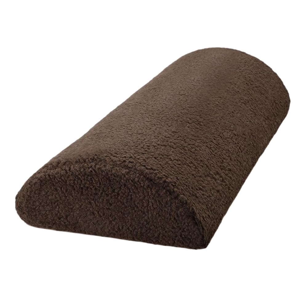 UDSKNV[KSL Bolster Recliner Foot Pillow Cushion High Resilience Memory Foam Sleeping Rest Multipurpose Leg Pillow Half Roll Brown