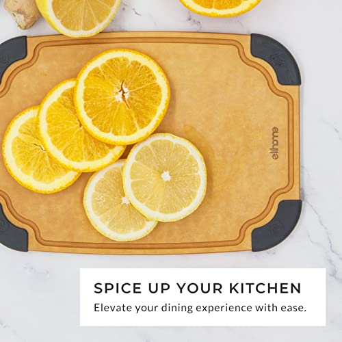 Elihome Essential Series Wood Fiber Cutting Board For Kitchen, Knife Friendly, Dishwasher Safe, Non-Slip Feet, Juice Groove, Reversible, Non-Porous, Eco Friendly, 10"X 7" Small #TOP7