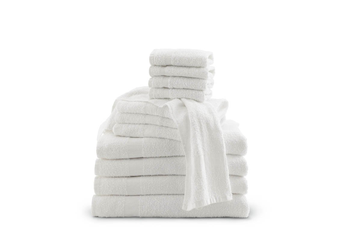 Medline MDTBT3C55T Basic 100 Cotton Terry Bath Towels 20 x 40 5 5 lb White Pack of 120