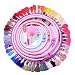 KINGSO Full Range of Embroidery Starter Kit Cross Stitch Tool Kit Including 5 Pcs Plastic Embroidery Hoop, 50 Color Threads, 2pcs 12 by 18 Inch 14Count Classic Reserve Aida and Tool kit