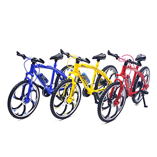 Ailejia Finger Racing Bicycle Mountain Bike Cake Topper Mini Dirt Bike Bicycle Model Cool Boy Toy (Racing Bike Blue) #TOP6