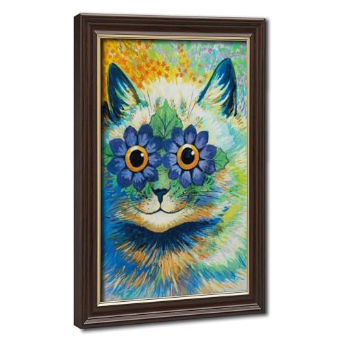 Impression de chat surréaliste Louis Wain pour mur de bureau vide