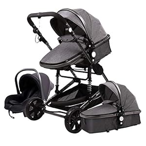 3 In 1 Kinderwagen, Kinderwagen Dolls Pasgeboren Baby Jogger Kinderwagens Met Deluxe Pram, Foldable Comfortable High…