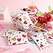 Eaasty 25 Packs Valentine Pocket Pack Travel Facial Tissues 3 Ply Paper Mini Wedding Tissues Bulk for Guests Travel Valentine Wedding Party Favors
