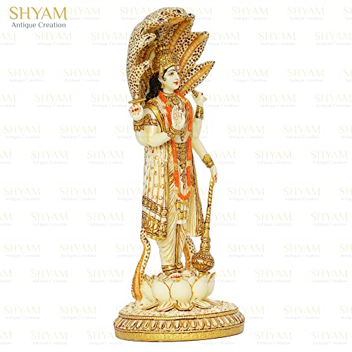 Image of Large Size Lakshmi Vishnu Ji Standing Statue MATA Laxmi Vishnu Blessing Murti Lakshmi Narayan Idol for Home Temple Diwali Pooja