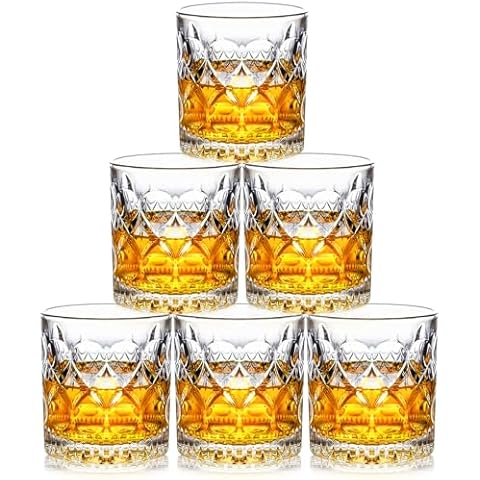 WSSROGY 6 Pack Old Fashioned Whiskey Glasses, 10oz Clear Rocks Glasses Lead-Free Crystal Glass For Drinking Bourbon, Scotch, Cocktails Cover