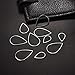 OBSEDE 60pcs Hollow Stainless Steel Charms Pendants Bezels Teardrop Shape Frame DIY Crafts Jewelry Findings for Earring Necklace Jewelry Making,Small Middle Big 3 Models