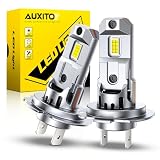 AUXITO 2025 Upgraded H7 Bulbs, 22000LM 700% Ultra Brightness, 1:1 Halogen Size, 6500K White, H7ll LED Bulbs for Fog Light, No Adapter Required, Non-polarity, Plug and Play, Pack of 2