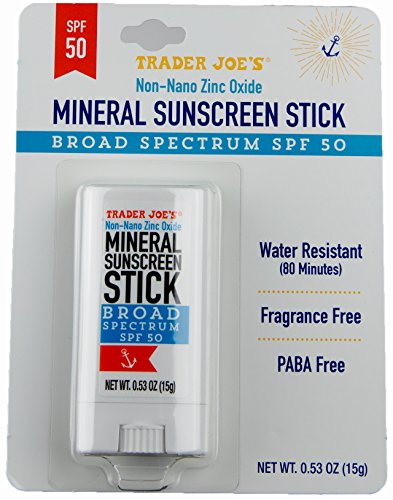 Trader Joe's Mineral Sunscreen Stick SPF 50 - Fragrance Free and Water Resistant