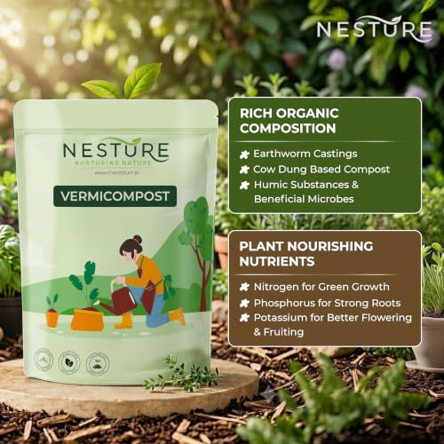 Image of Vermicompost Fertilizer 4.5kg | Natural Vermi Compost Fertilizer for Home Garden, Indoor & Balcony Plants, Plant Booster for Fast Growth