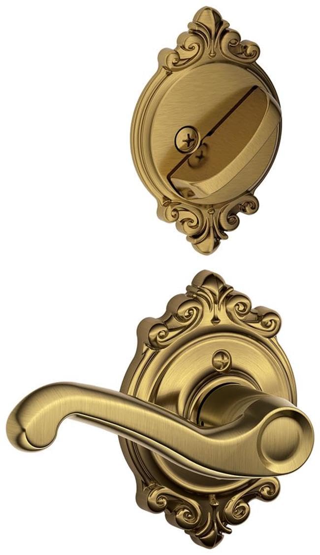 SCHLAGE F59 Flair with Brookshire Rose Right Hand Interior Active