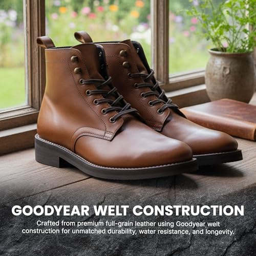 Image of Denali Men's Boot - Premium Full-Grain Leather Ankle Boot with Studded Outsole & Glove-Lined Interior
