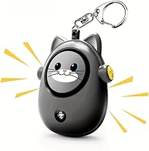 130dB Personal Alarm Keychain with LED Strobe Light - Safety and Self-Defense for Women, Children and Elderly - Panic Button, Emergency Device and Portable Personal Defense (Black)