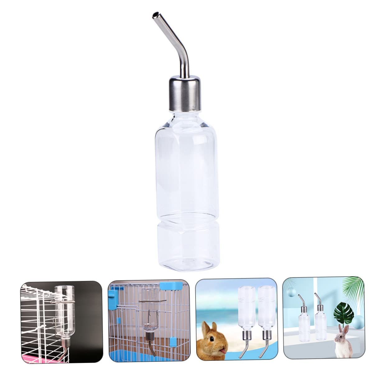 Angoily 6pezzi Dispenser Per Criceti e Porcellini Da Bottiglie Sospese Design Trasparente Per Monitorare Assunzione Di Liquidi Facile Da Installare Su Gabbie Per Piccoli Animali Antileak e