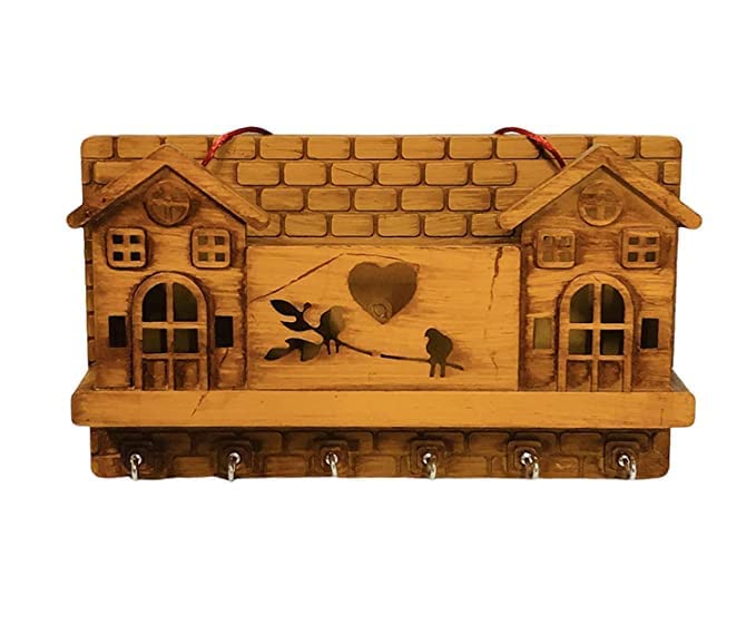 Nityasiddh House Wooden Design Plastic Key Holder for Home 3 Pocket 6