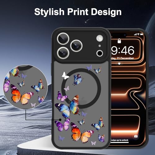 Coque iPhone 17 Pro Max MagSafe Transparente avec Motif Papillon AIGOMARA - 6
