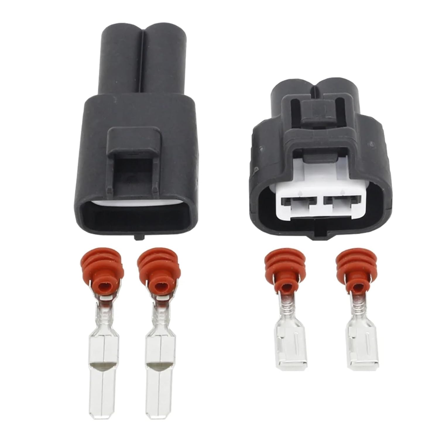2 Pin Socket Harness Connectors Plastic Connector with Terminal DJ7021B-4.8-11/21 2P(Male and Female Plug,10 Sets)