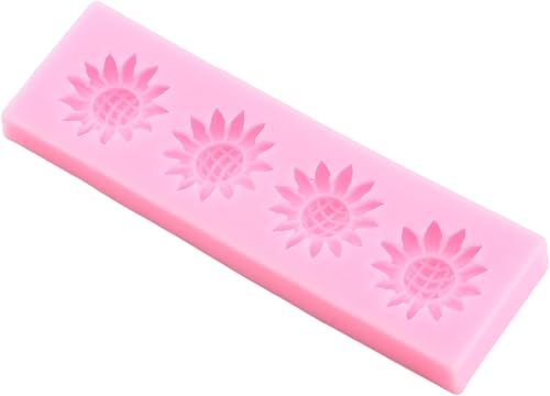 Miniatura 9 de Moldes de silicona para fondant de girasol para decoración de tartas, decoración de cupcakes, caramelo y goma de mascar de chocolate, arcilla