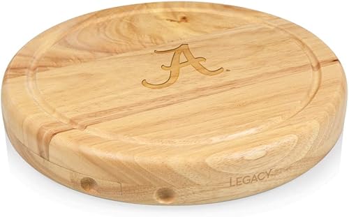 PICNIC TIME NCAA Circo - Juego de tabla de queso y cuchillos, juego de tablas de charcutería, tabla de cortar de madera