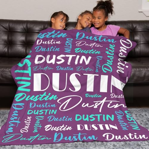 Personalized Blankets for Kids with Names Customized Blankets with Name for Adult Custom Blanket Gift for Birthday Christmas Valentines Day Gift
