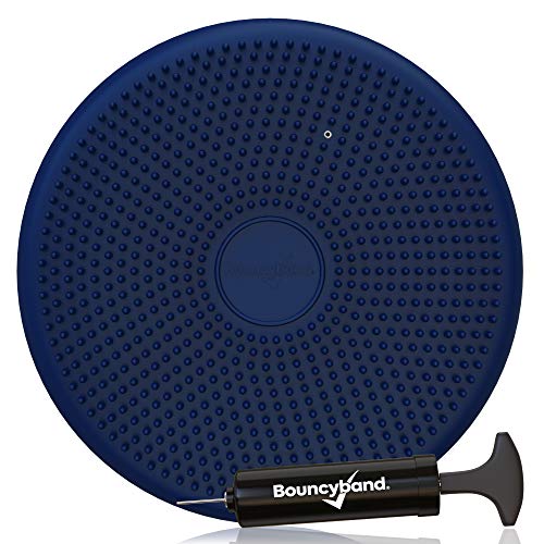 Image of Bouncyband - Wiggle Seat - Blue, 13 inch D - Large Sensory Cushion for Kids Ages 6-18+ - Promotes Active Learning, Improves Student Productivity, Includes Easy-Inflation Pump