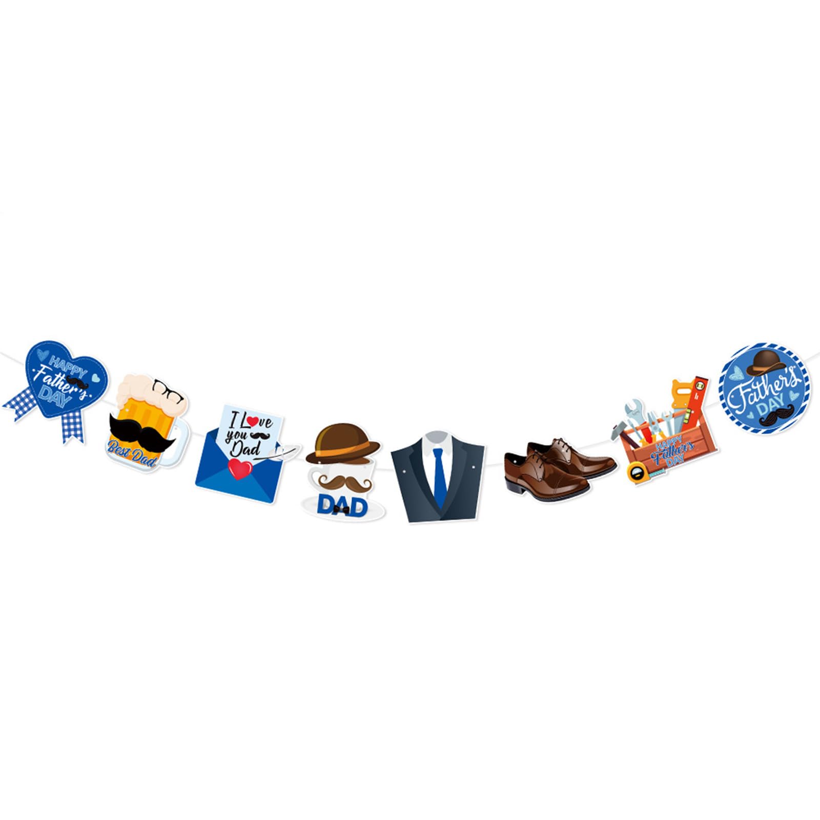 HZBB Father ' s Day Party Decoration Set Colorful Paper Large Backdrop Banners for Home Offices and School Celebration Colorful Event Decorations