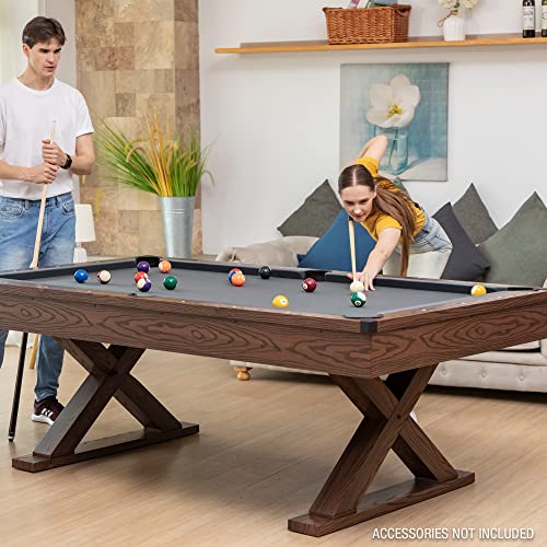 Eastpoint Sports Dunhill 87-Inch Rustic Pool Table - 8 Ball Pool Game Table With Pool Table Accessories For Billiards & Indoor Games In Rec Room, Basement Or Family Game Room #TOP6