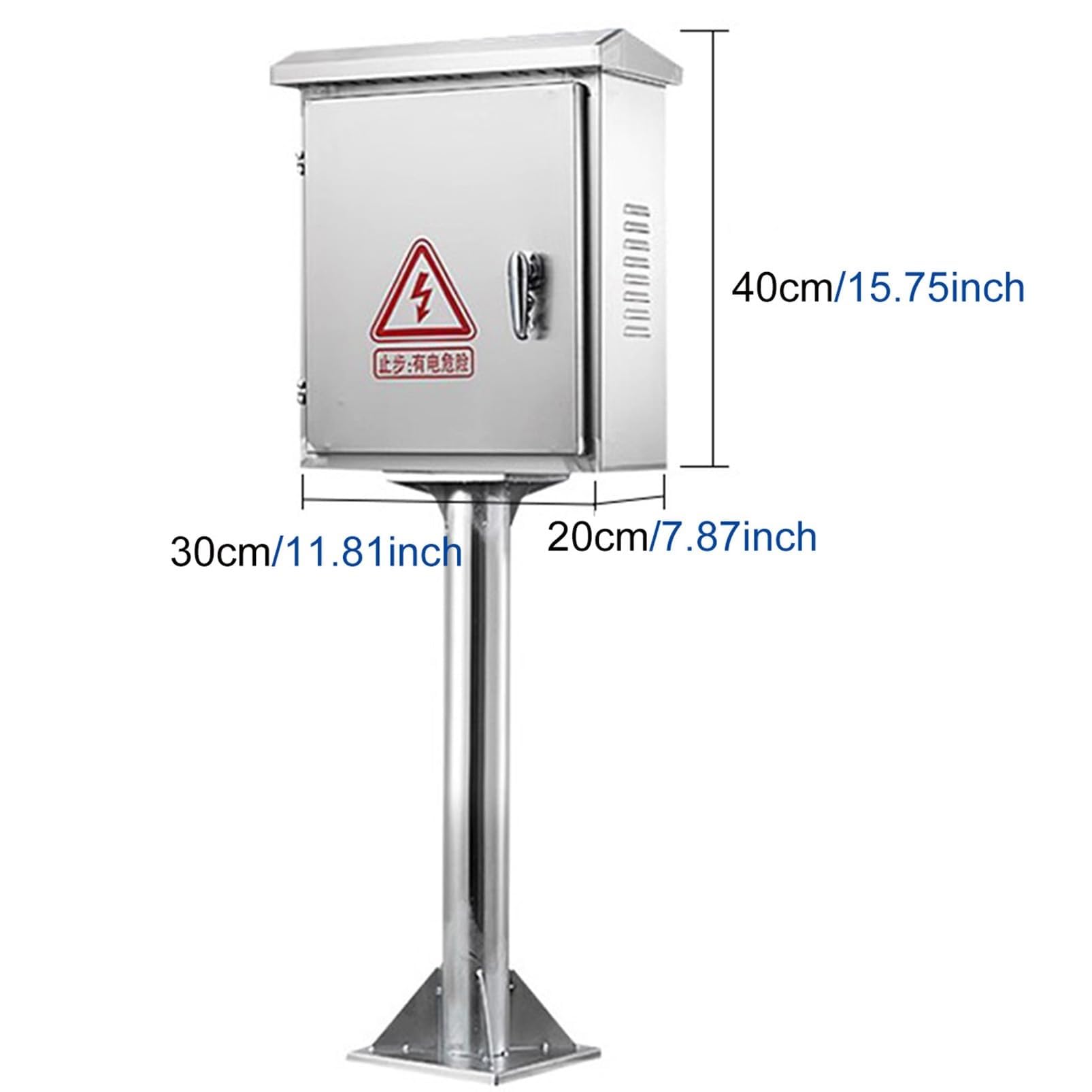 XBTGS Scatola di giunzione elettrica resistente alle intemperie in acciaio inossidabile, armadio di giunzione da pavimento con serrature e cerniere rinforzate, porta a doppio strato, altezza 50 cm-30