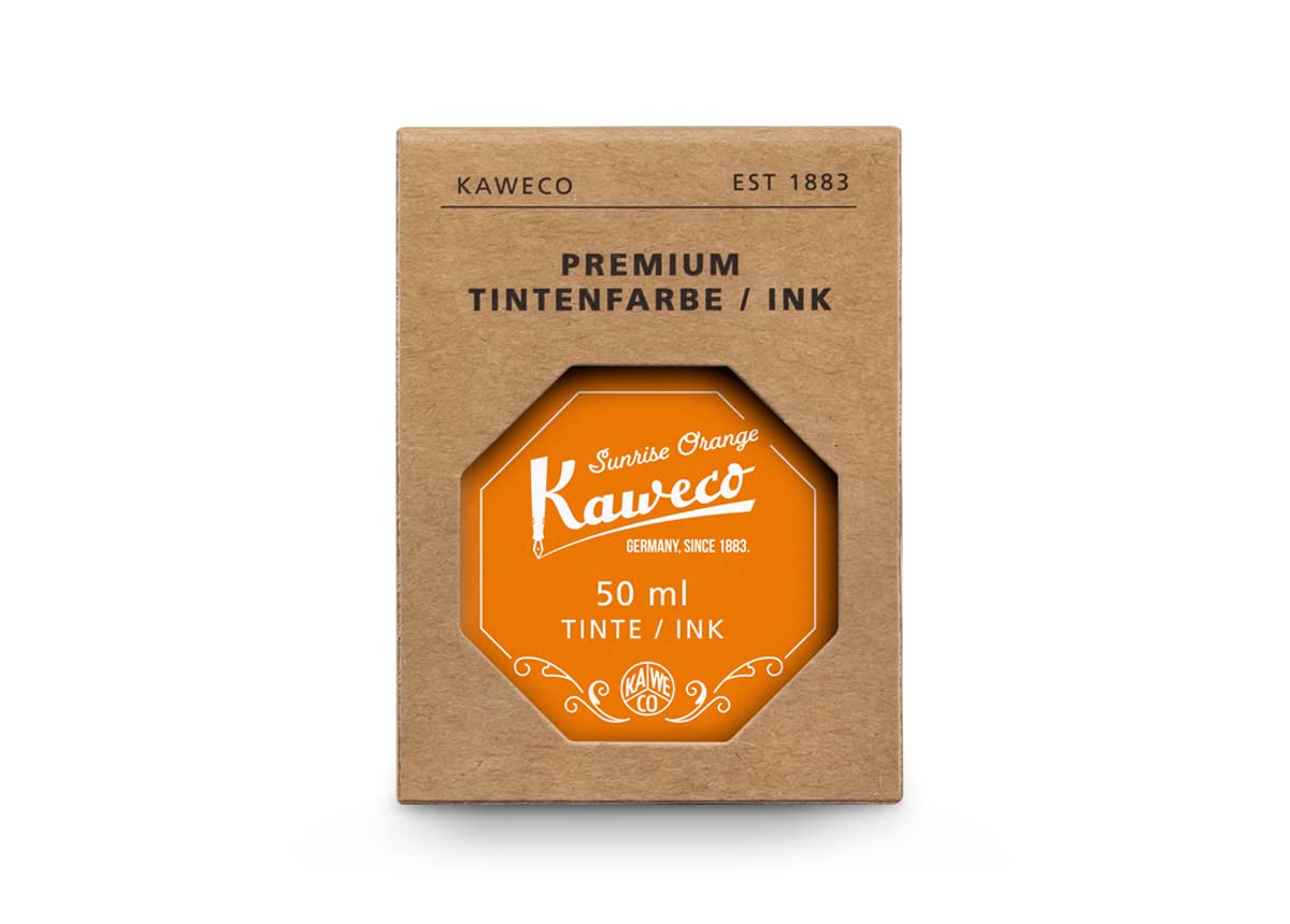 Kaweco Ink Bottle 50 ml Sunrise Orange I Premium Ink for Fountain Pen in Glass I with Kaweco Quality Seal I Vegan Cruelty Free Water Soluble Calligraphy Lettering Writing - Image 2
