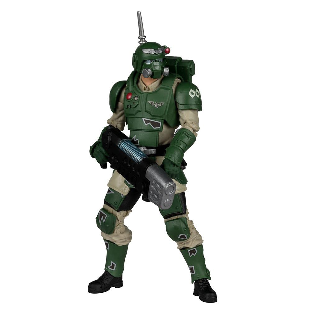 Bizak McFarlane Astra Militarum Karskin Warhammer 40000, videogioco online, scultura articolata da 18 cm con accessori, biglietto d'arte da collezione e base espositiva, (64380961)